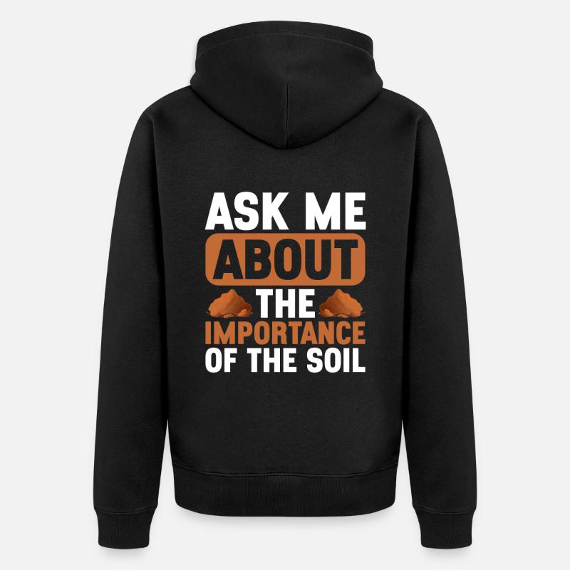 Bodenwissenschaftler Science du sol - Veste à capuche bio Premium Unisexe - noir