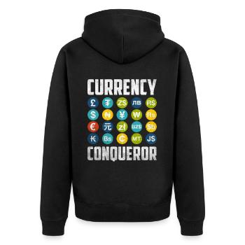 Trading Forex Trader Marché financier - Veste à capuche bio Premium Unisexe - noir - Dos - Nico (187cm)