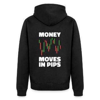 Trading Forex Trader Marché financier - Veste à capuche bio Premium Unisexe - noir - Dos - Nico (187cm)