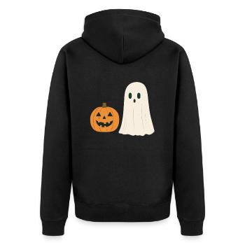 Cadeau d’Halloween Femmes Hommes Enfants Décoration - Veste à capuche bio Premium Unisexe - noir - Dos - Nico (187cm)