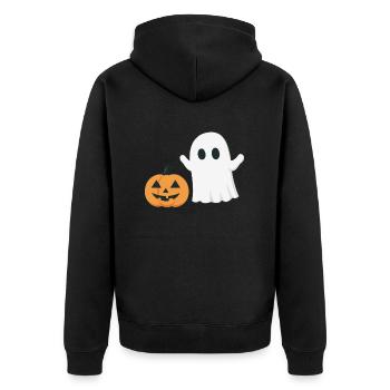 Cadeau d’Halloween Femmes Hommes Enfants Décoration - Veste à capuche bio Premium Unisexe - noir - Dos - Nico (187cm)