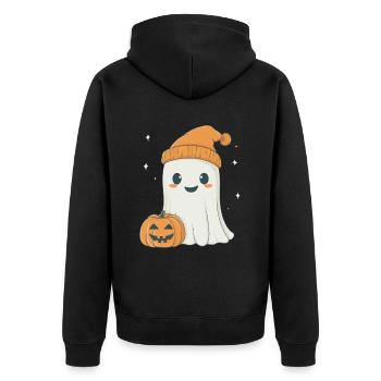 Halloween Geschenk Frauen Geist Männer Kinder Deko - Veste à capuche bio Premium Unisexe - noir - Dos - Nico (187cm)