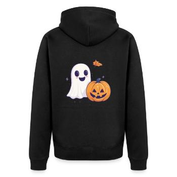 Cadeau d’Halloween Femmes Hommes Enfants Décoration - Veste à capuche bio Premium Unisexe - noir - Dos - Nico (187cm)