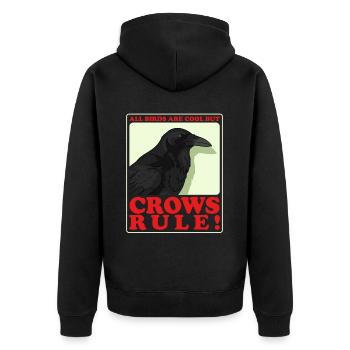 Corbeaux Corbeaux Oiseaux Cadeau - Veste à capuche bio Premium Unisexe - noir - Dos - Nico (187cm)