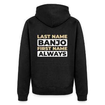 Banjo - Veste à capuche bio Premium Unisexe - noir - Dos - Nico (187cm)