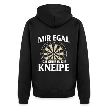 Cadeau de fléchettes Jeu de fléchettes Bullseye - Veste à capuche bio Premium Unisexe - noir - Dos - Nico (187cm)