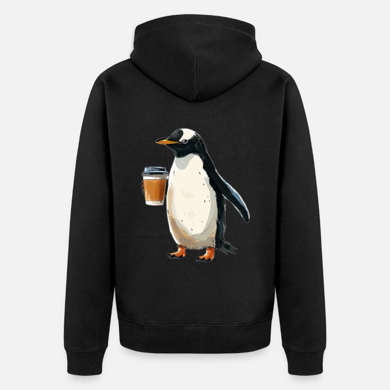 Pingouin - Veste à capuche bio Premium Unisexe - noir