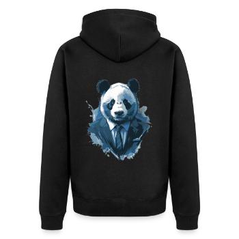 Panda - Veste à capuche bio Premium Unisexe - noir - Dos - Nico (187cm)
