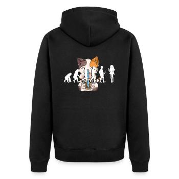 Bubble Tea Boba BubbleTea Kawaii Japan Tea Kpop - Unisex Premium Organic Zip Hoodie - black - Back - Nico (187cm)
