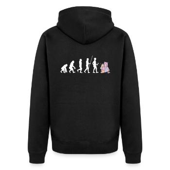 Bubble Tea Boba BubbleTea Kawaii Japan Tea Kpop - Unisex Premium Bio Zip Hoodie - Schwarz - Hinten - Nico (187cm)