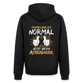 Ackerbauer Spruch - Veste à capuche bio Premium Unisexe - noir - Dos - Nico (187cm)