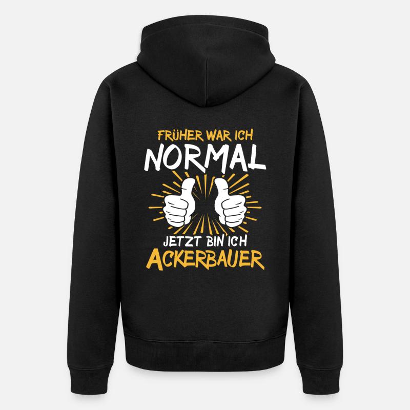 Ackerbauer Spruch - Veste à capuche bio Premium Unisexe - noir