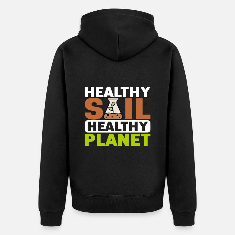 Bodenwissenschaftler Science du sol - Veste à capuche bio Premium Unisexe - noir