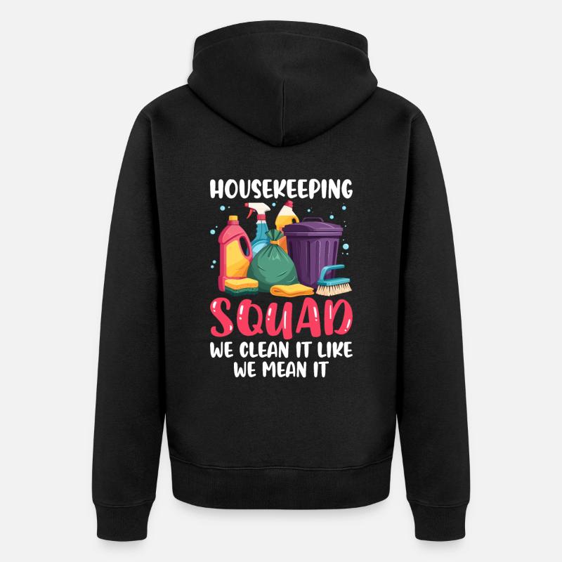 Escouade d’entretien ménager - Veste à capuche bio Premium Unisexe - noir