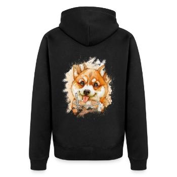 Bubble Tea Boba BubbleTea Kawaii Japan Tea Kpop - Unisex Premium Organic Zip Hoodie - black - Back - Nico (187cm)
