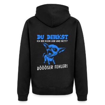 Chien Tshirt Drôle Drôle Humour Sarcasme Bureau - Veste à capuche bio Premium Unisexe - noir - Dos - Nico (187cm)