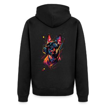 Chien - Veste à capuche bio Premium Unisexe - noir - Dos - Nico (187cm)