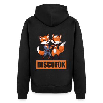 Discofox Dancing Dancer Dancer 80s Disco - Unisex Premium Organic Zip Hoodie - black - Back - Nico (187cm)