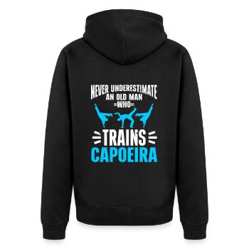 Capoeira Brésil Arts Martiaux Capoeira - Veste à capuche bio Premium Unisexe - noir - Dos - Nico (187cm)