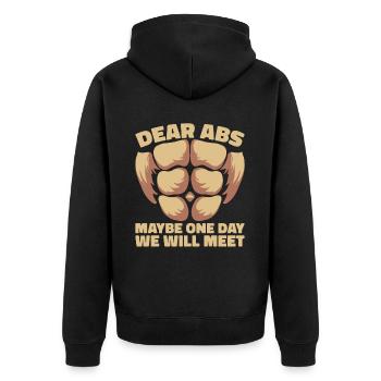 Entraîneur de fitness Haltérophilie GYM Musculation - Veste à capuche bio Premium Unisexe - noir - Dos - Nico (187cm)