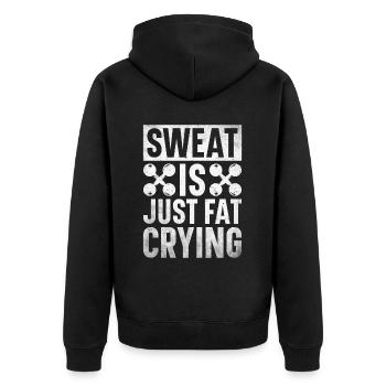 Entraîneur de fitness Haltérophilie GYM Musculation - Veste à capuche bio Premium Unisexe - noir - Dos - Nico (187cm)