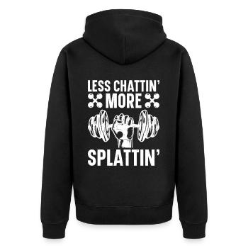 Entraîneur de fitness Haltérophilie GYM Musculation - Veste à capuche bio Premium Unisexe - noir - Dos - Nico (187cm)