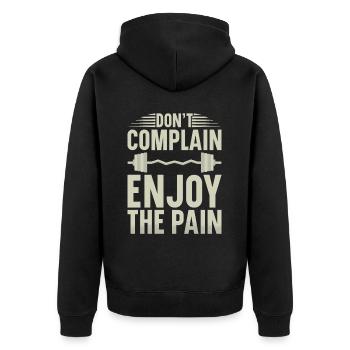 Entraîneur de fitness Haltérophilie GYM Musculation - Veste à capuche bio Premium Unisexe - noir - Dos - Nico (187cm)