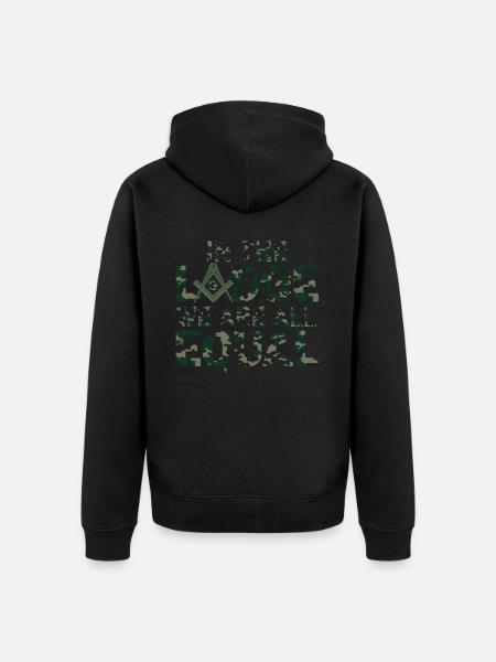 Mason Masonic Camo Freemason - Unisex Premium Organic Zip Hoodie - black