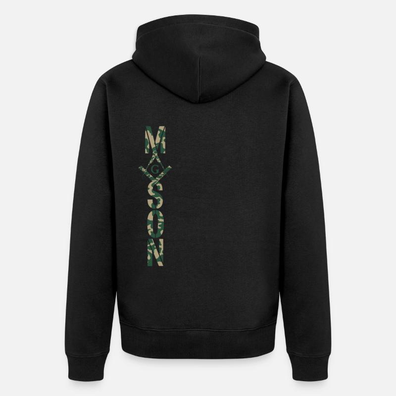Maçon Camo Franc-maçon Maçon - Veste à capuche bio Premium Unisexe - noir