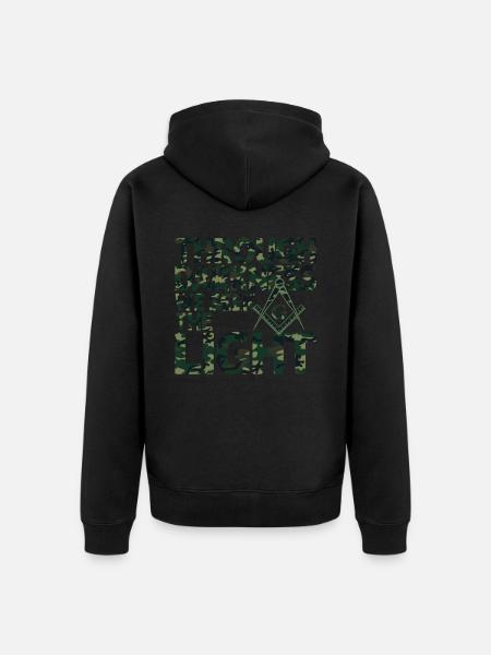 Mason Masonic Camo Freemason - Unisex Premium Organic Zip Hoodie - black
