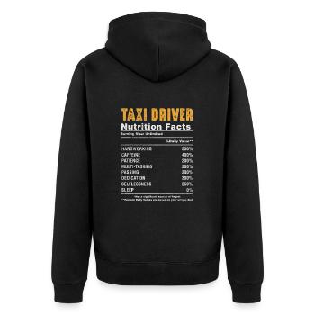 Taxi Chauffeur de taxi Profession Circulation Cadeau - Veste à capuche bio Premium Unisexe - noir - Dos - Nico (187cm)