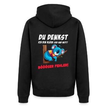 Koala Tshirt Drôle Drôle Humour Sarcasme Bureau - Veste à capuche bio Premium Unisexe - noir - Dos - Nico (187cm)