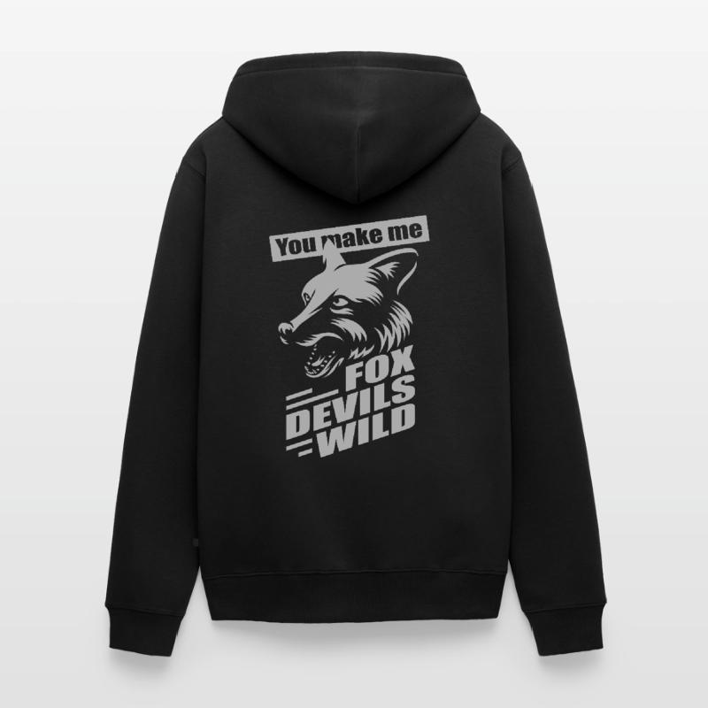 Fox Devils Wild FDW Fox Devil Wild Denglish Veste à capuche bio Premium Unisexe