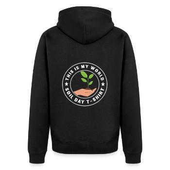 Bodenwissenschaftler Science du sol - Veste à capuche bio Premium Unisexe - noir - Dos - Nico (187cm)