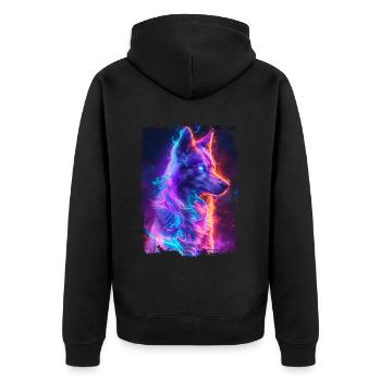 Chien - Veste à capuche bio Premium Unisexe - noir - Dos - Nico (187cm)