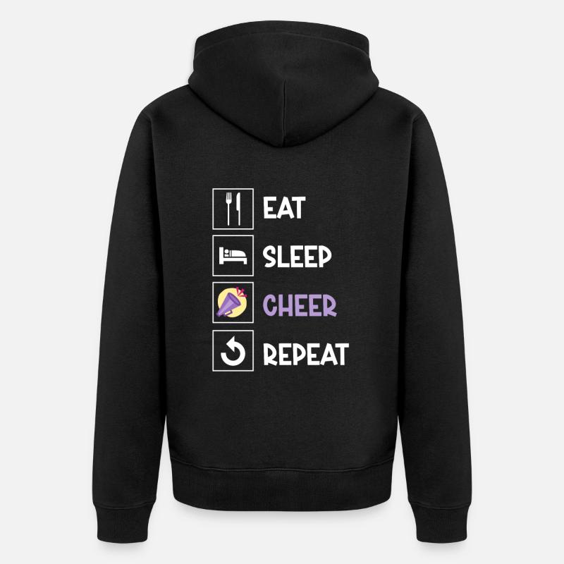 Cheerleading Cheerleader Base Flyer - Unisex Premium Bio Zip Hoodie - Schwarz