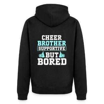 Cheerleading Cheerleader Base Flyer - Unisex Premium Bio Zip Hoodie - Schwarz - Hinten - Nico (187cm)