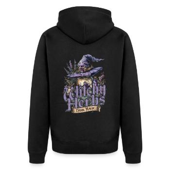Apotheker Kräutersammler Witchy Herbs, Magie Noire - Veste à capuche bio Premium Unisexe - noir - Dos - Nico (187cm)
