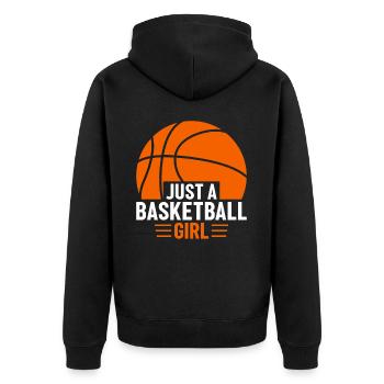 Only one basketball player - Unisex Premium Organic Zip Hoodie - black - Back - Nico (187cm)
