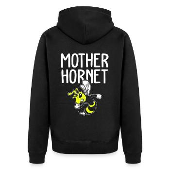 Imker Imkerei Bienenstock Mutter Hornisse - Unisex Premium Bio Zip Hoodie - Schwarz - Hinten - Nico (187cm)