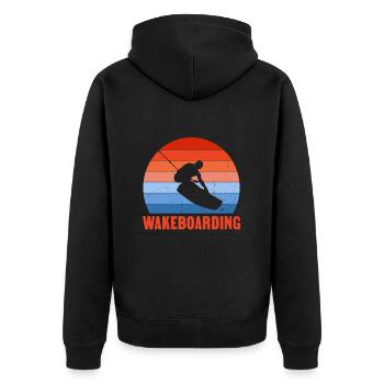 Wakeboard Wakeboarder Wakeboard Cadeau - Veste à capuche bio Premium Unisexe - noir - Dos - Nico (187cm)