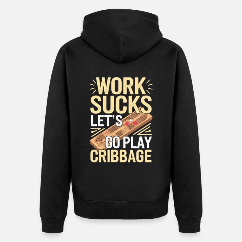 Cribbage - Veste à capuche bio Premium Unisexe - noir