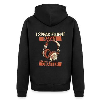 Emergency Call Control Center Operations Center - Unisex Premium Organic Zip Hoodie - black - Back - Nico (187cm)