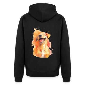 Chien - Veste à capuche bio Premium Unisexe - noir - Dos - Nico (187cm)
