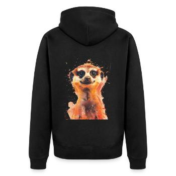 Suricate - Veste à capuche bio Premium Unisexe - noir - Dos - Nico (187cm)
