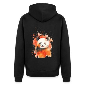 Panda - Veste à capuche bio Premium Unisexe - noir - Dos - Nico (187cm)