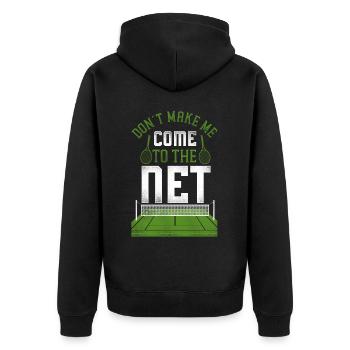 Raquette de joueur de tennis drôle ne pas - Veste à capuche bio Premium Unisexe - noir - Dos - Nico (187cm)
