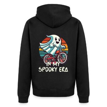 Halloween: In My Spooky Era Ghost Friends - Unisex Premium Organic Zip Hoodie - black - Back - Nico (187cm)