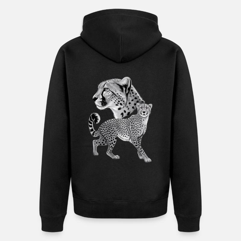 Guépard - Veste à capuche bio Premium Unisexe - noir