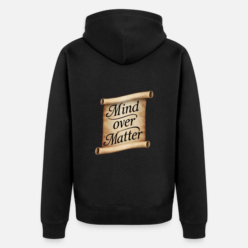 Scroll Geist über Materie - Unisex Premium Bio Zip Hoodie - Schwarz